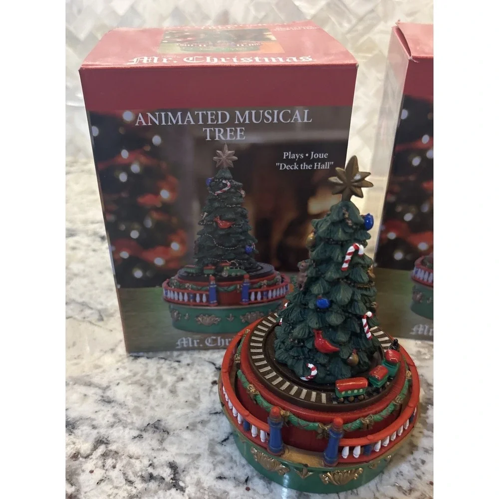 NOS Mr. Christmas Mini Musical Carousel, Ferris Wheel,‎ & Christmas Tree